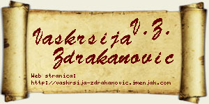 Vaskrsija Ždrakanović vizit kartica